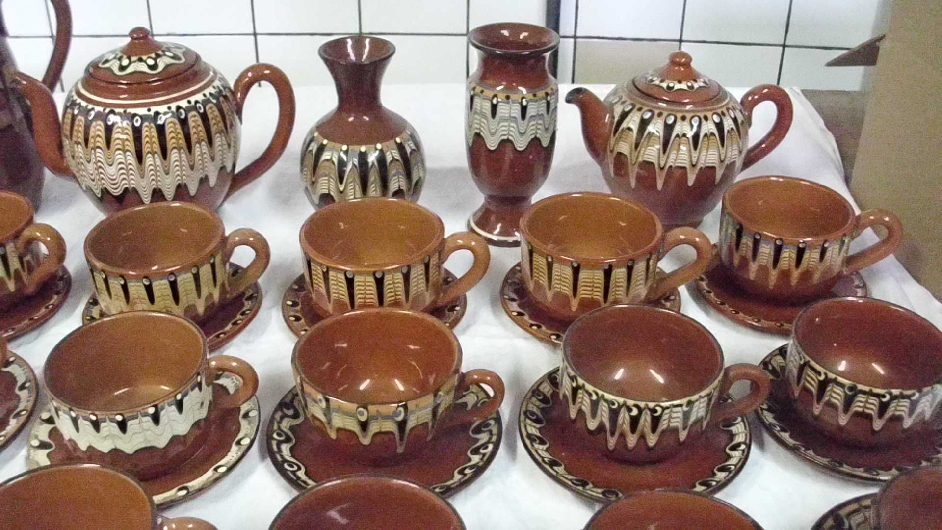 ceramika bułgarska bardzo duży zestaw