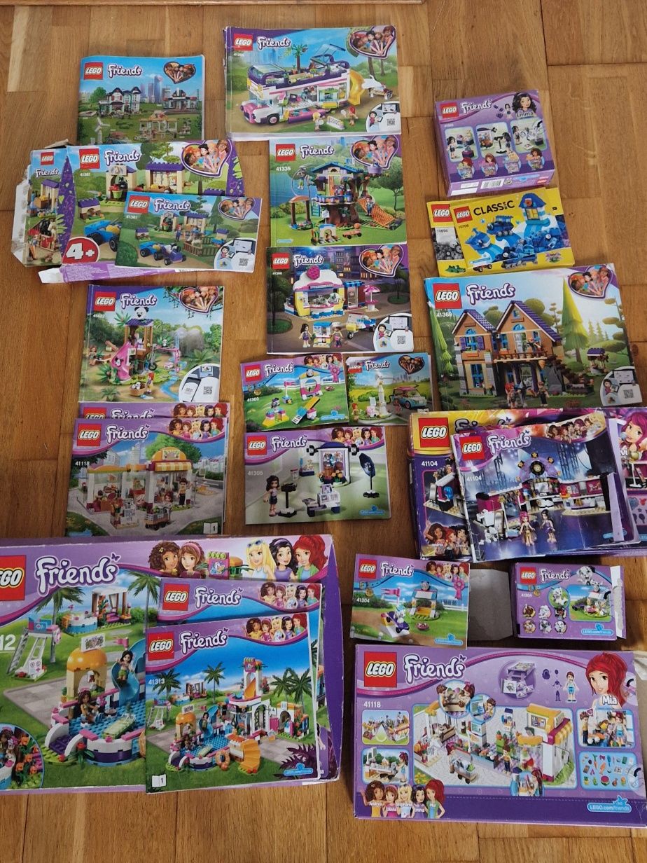XXL wielki zestaw lego friends 25 zestawów stolik krzesełka pudełko