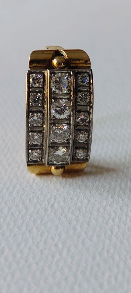 Pierścionek, złoto 14k, naturalne brylanty 1,25ct.
