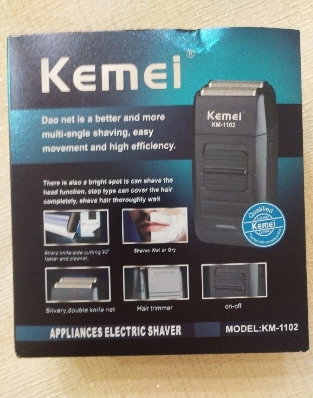 Професійна електробритва Kemei Km-1102 Finale Shaver, Чорний