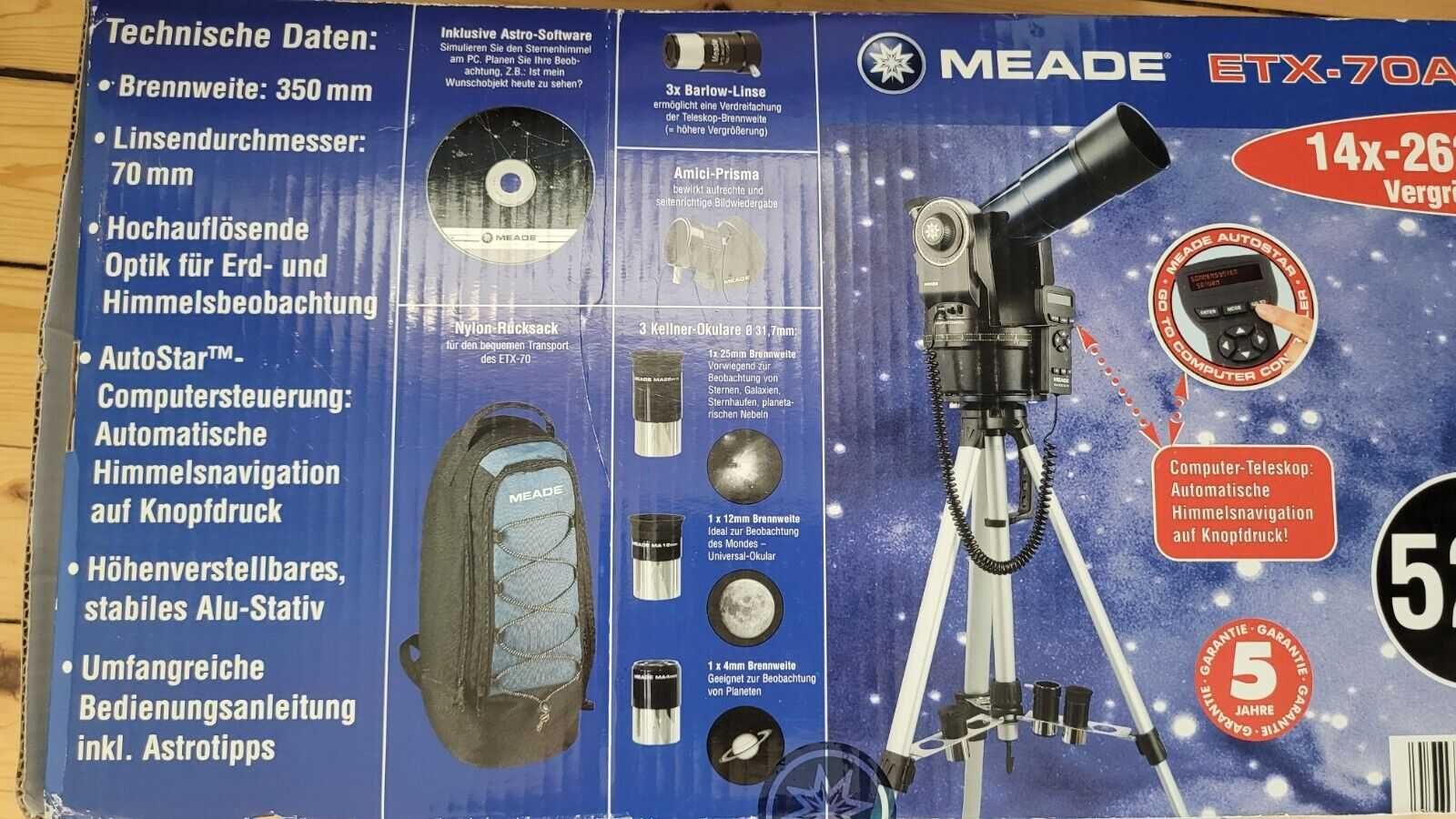 Телескоп Meade ETX-70 AT