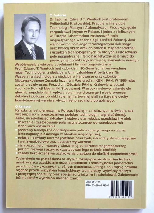Podstawy technologii magnetościernej, Edward T. Wantuch, 2000, NOWA!