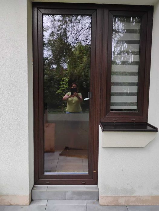 drzwi balkonowe  i okno z demontazu