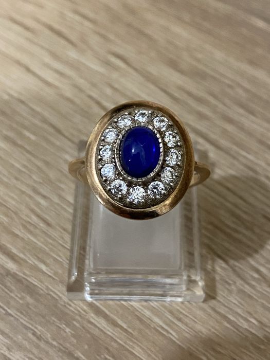 Кольцо “Малинка” с позолотой, серебро 925.