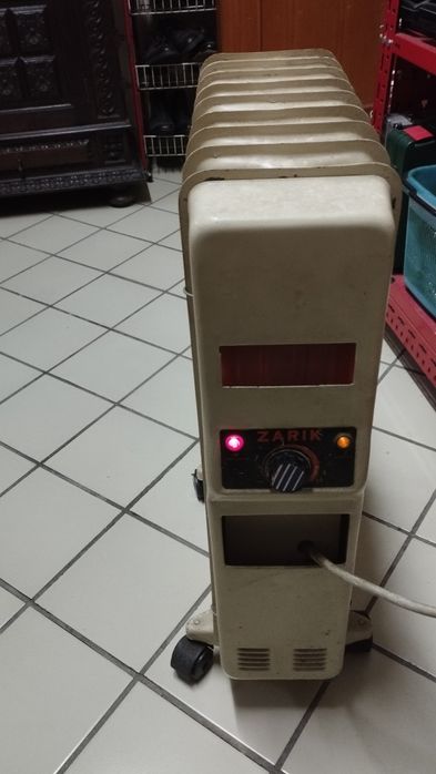 Aquecedor elétrico a funcionar