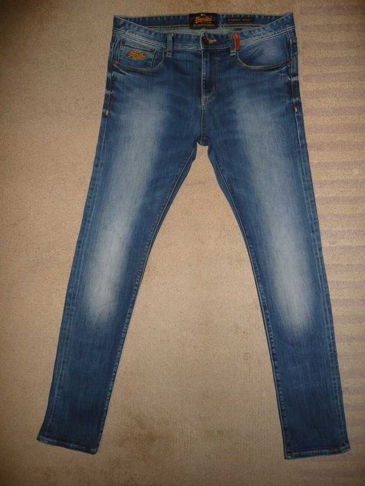 Spodnie dżinsy SUPERDRY W34/L34=46,5/113cm jeansy