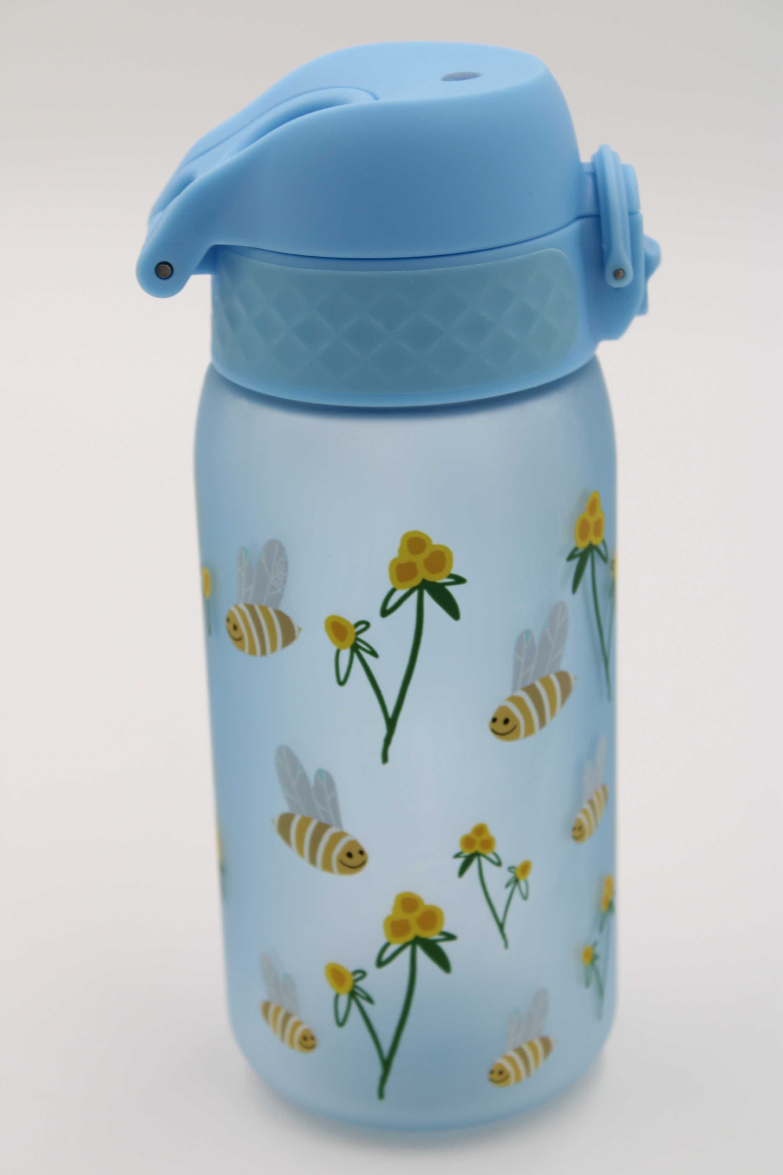 Butelka Bidon na wodę dla Dzieci Ion8 Pszczółki i kwiatki 400ml Blue