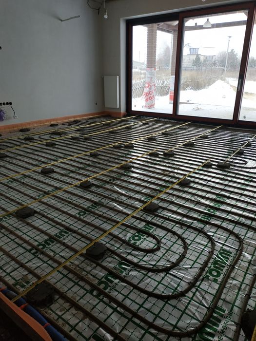 Стяжка пола, бетонирование.