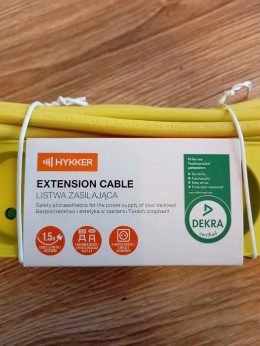 Listwa zasilająca Hykker żółta