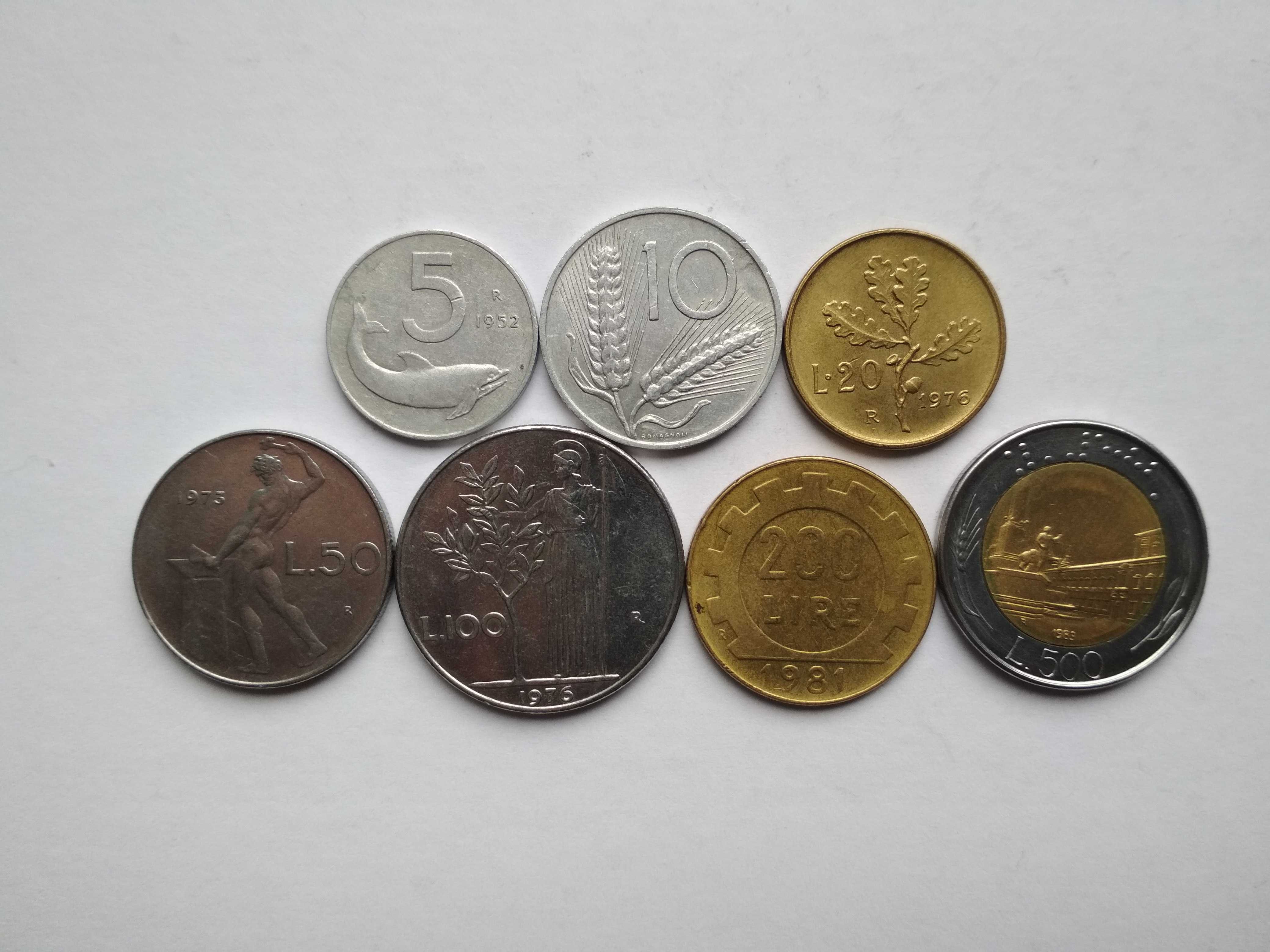Монеты   Италии .