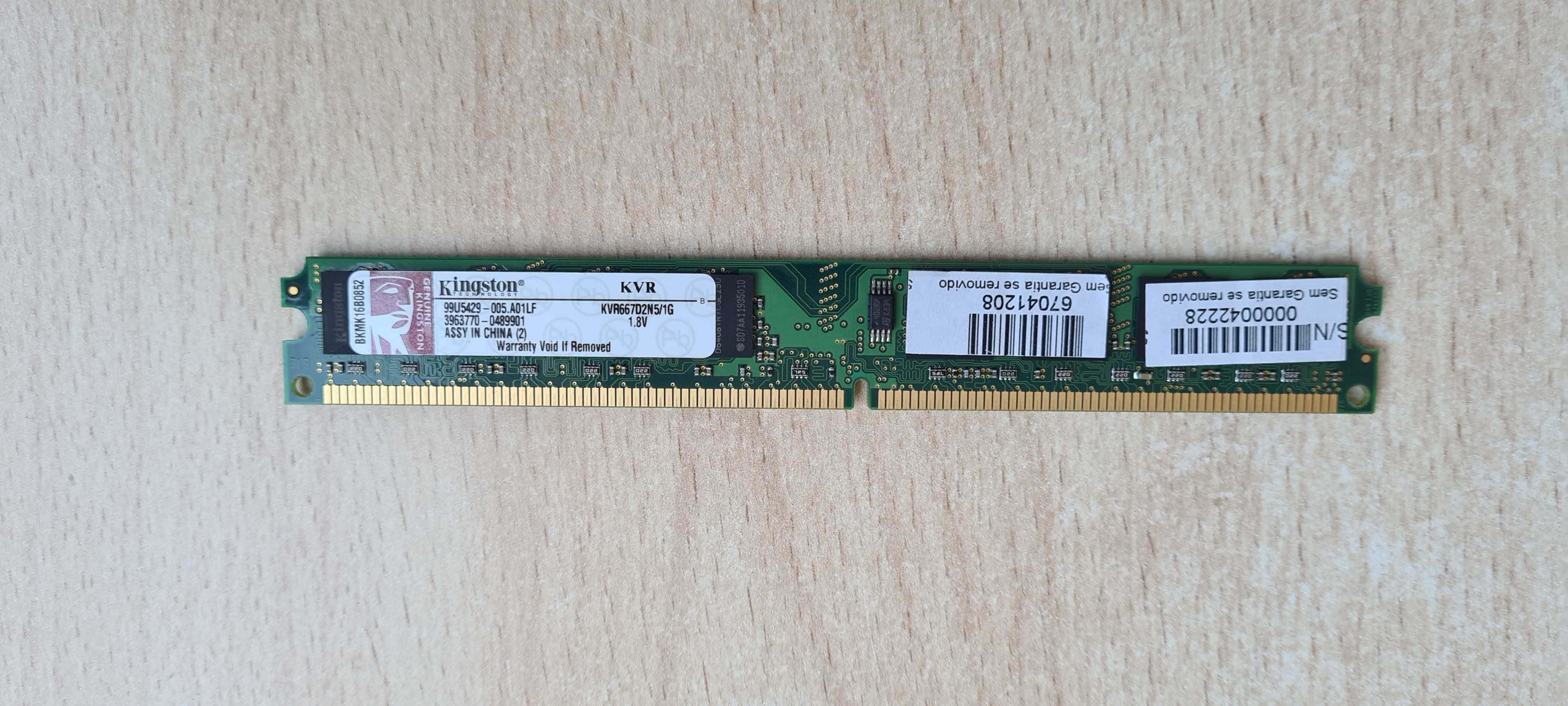 Memórias RAM Kingston 1GBx4 DDR2 667MHz