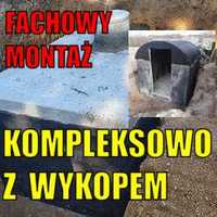 Szamba betonowe 8m3 Zbiorniki betonowe Piwnice Kompleksowo z wykopem