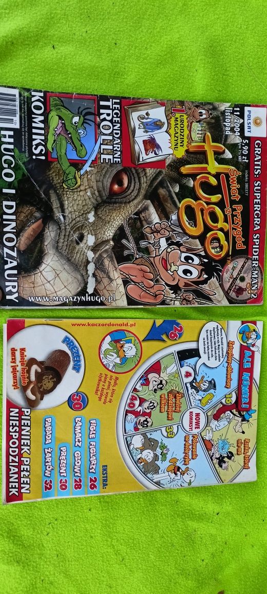 Komiksy kaczor Donald, Hugo, Asterix i Obelix