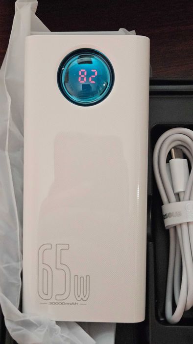 Павербанк Baseus 65W Power Bank 30000mAh PD Quick Charge White Білий