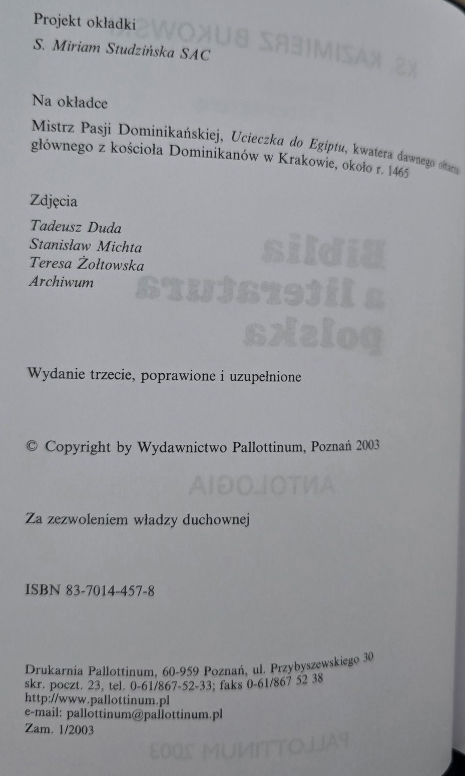 Biblia a literatura polska ks.kazimierz bukowski