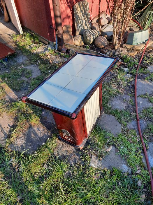 Severin retro piecyk grzejnik elektryczny kółka blat stolik płytki