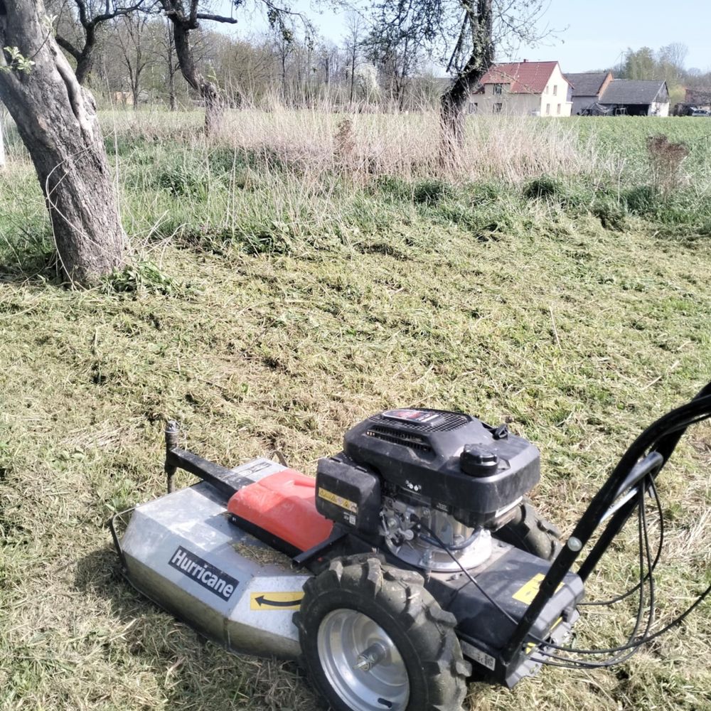 Koszenie karczowanie trawy, czyszczenie kostki brukowej, sprzątanie.