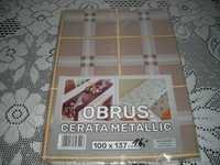 Obrus cerata metallic, kratka złoty brązowy100 x137 cm polski