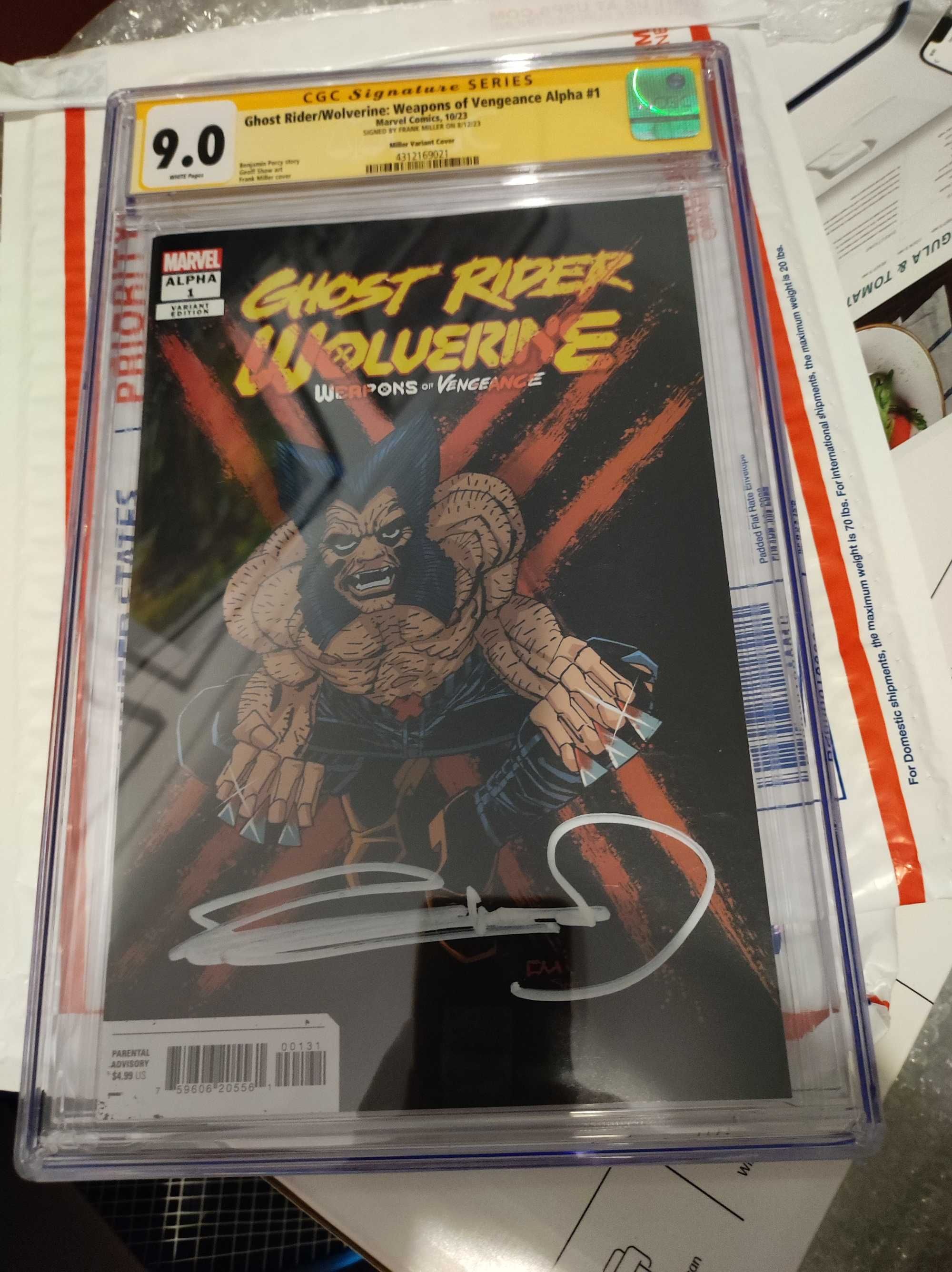 Weapons of vengeance alpha #1 CGC 9.0 assinado Frank Miller