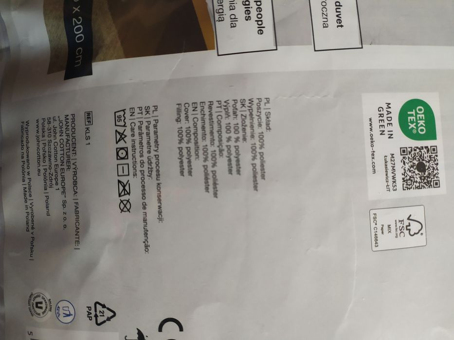 Nowa kołdra Alaska całoroczna Smukee Home home 155 x 200 cm