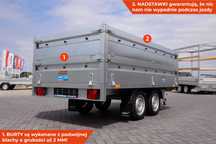 Przyczepka samochodowa 302 x 151 x 40 NEPTUN N7-302 2 KPS z NADSTAWKĄ
