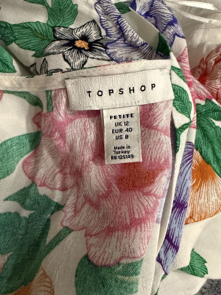 Платье в цветочный принт Topshop