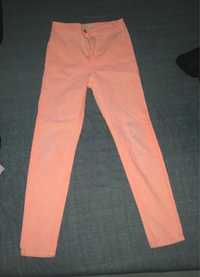 pomarańczowe jeansy rozmiar S