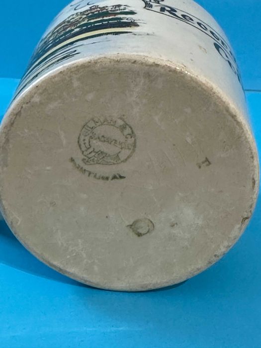 *** Sacavém - caneca em faiança antiga - Recordação de Coimbra