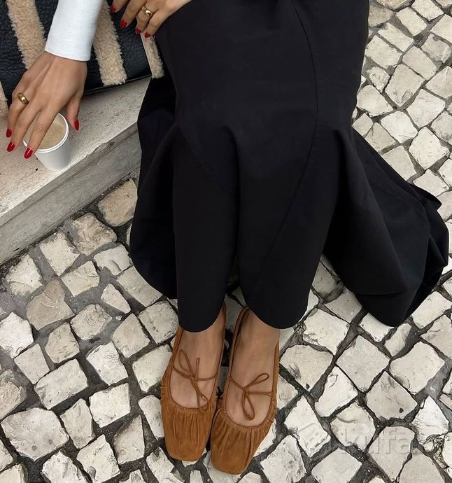 Балетки замшевые натуральные