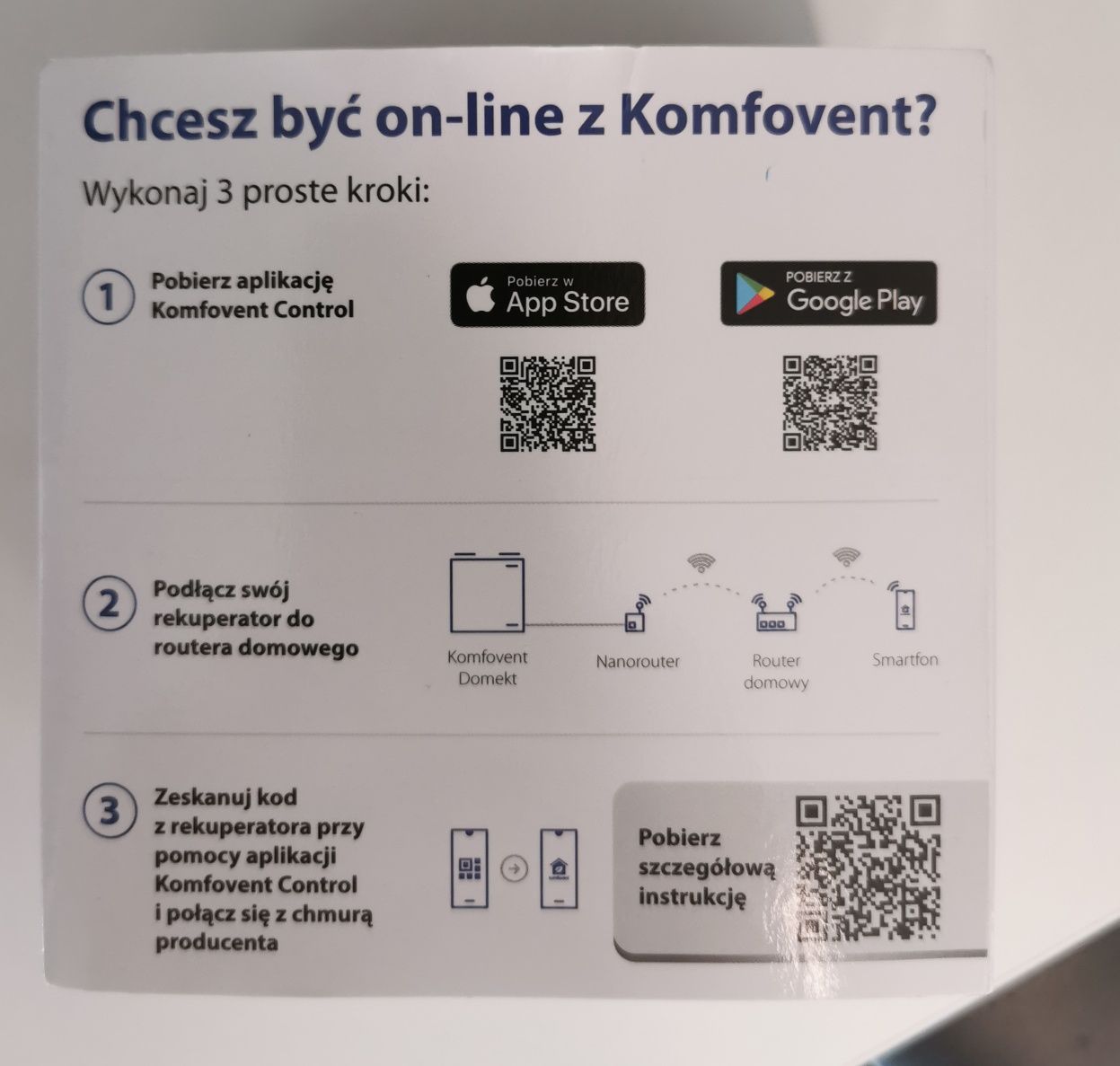 Nanorouter wifi do rekuperatorów komfovent domekt