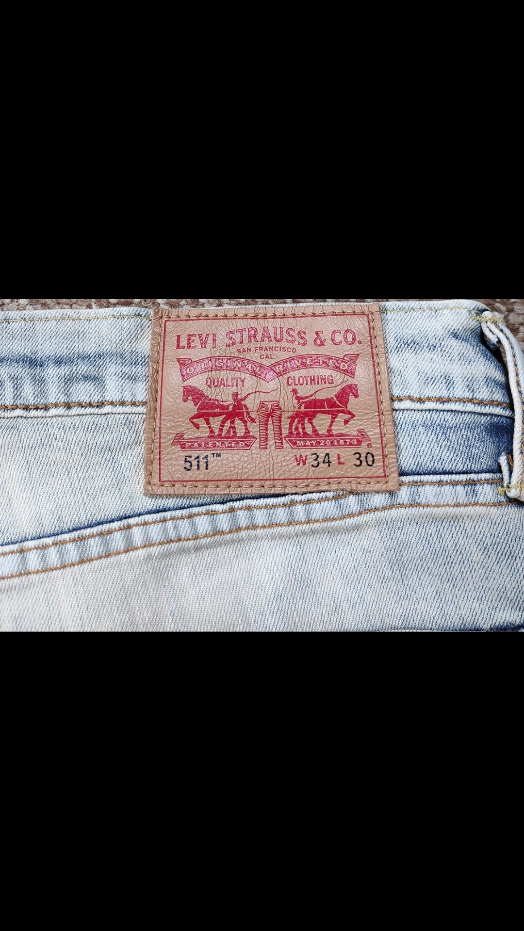 LEVI'S 511 Slim Fit джинсы Оригинал W34 L30 как новые