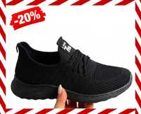 NOWOCZESNE ADIDASY Trampki Buty Sportowe Czarne *Wyprzedaż -20%*