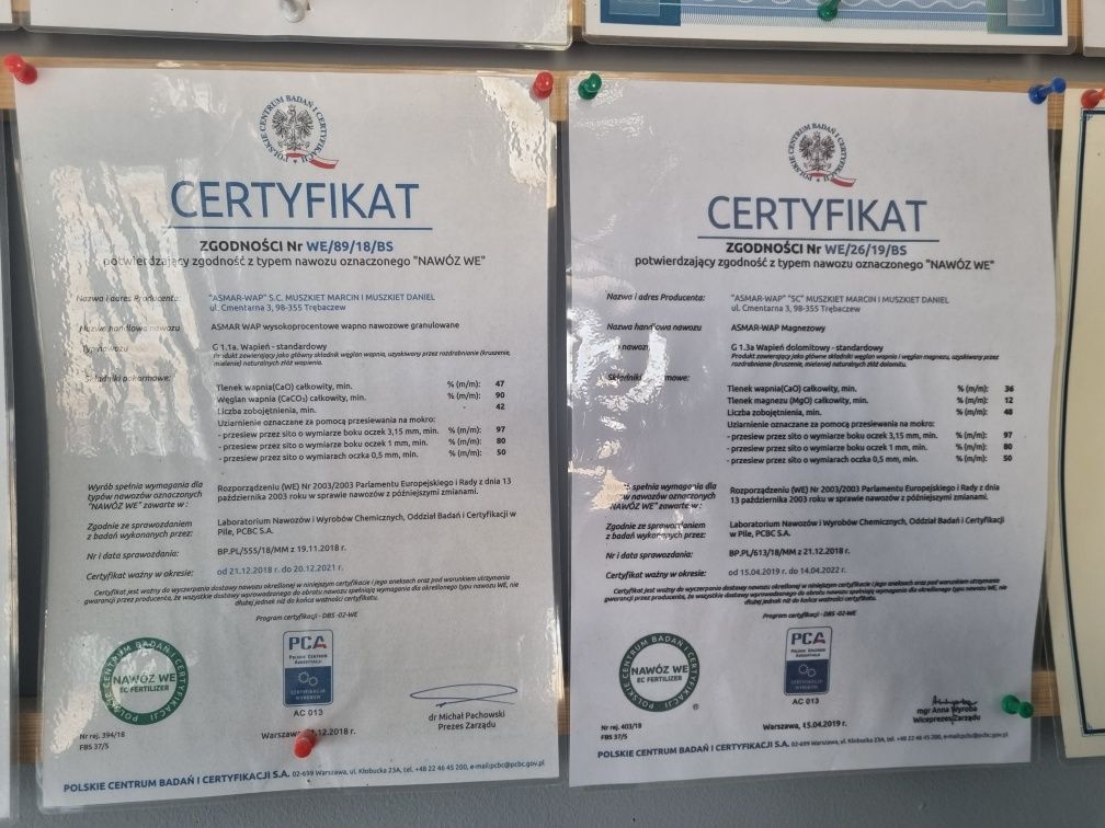Wapno nawozowe kreda czarna granulat