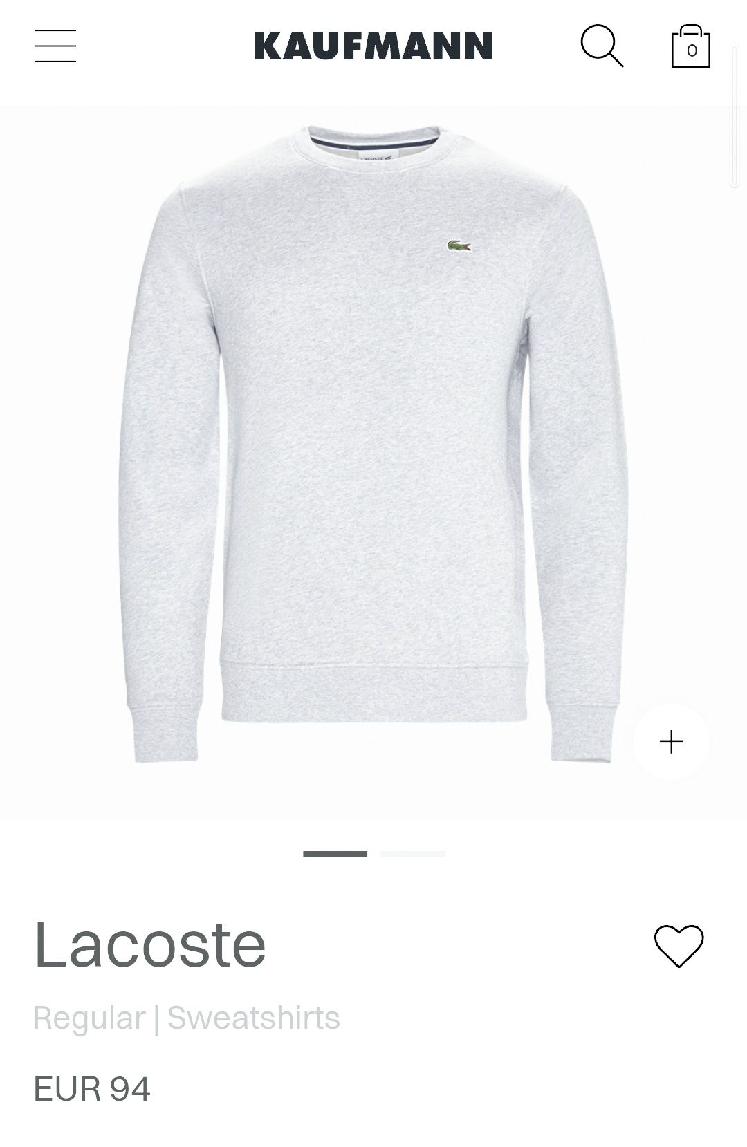 LACOSTE Bluza Męska Crewneck Bawełna Polar Nowa S/M Okazja!