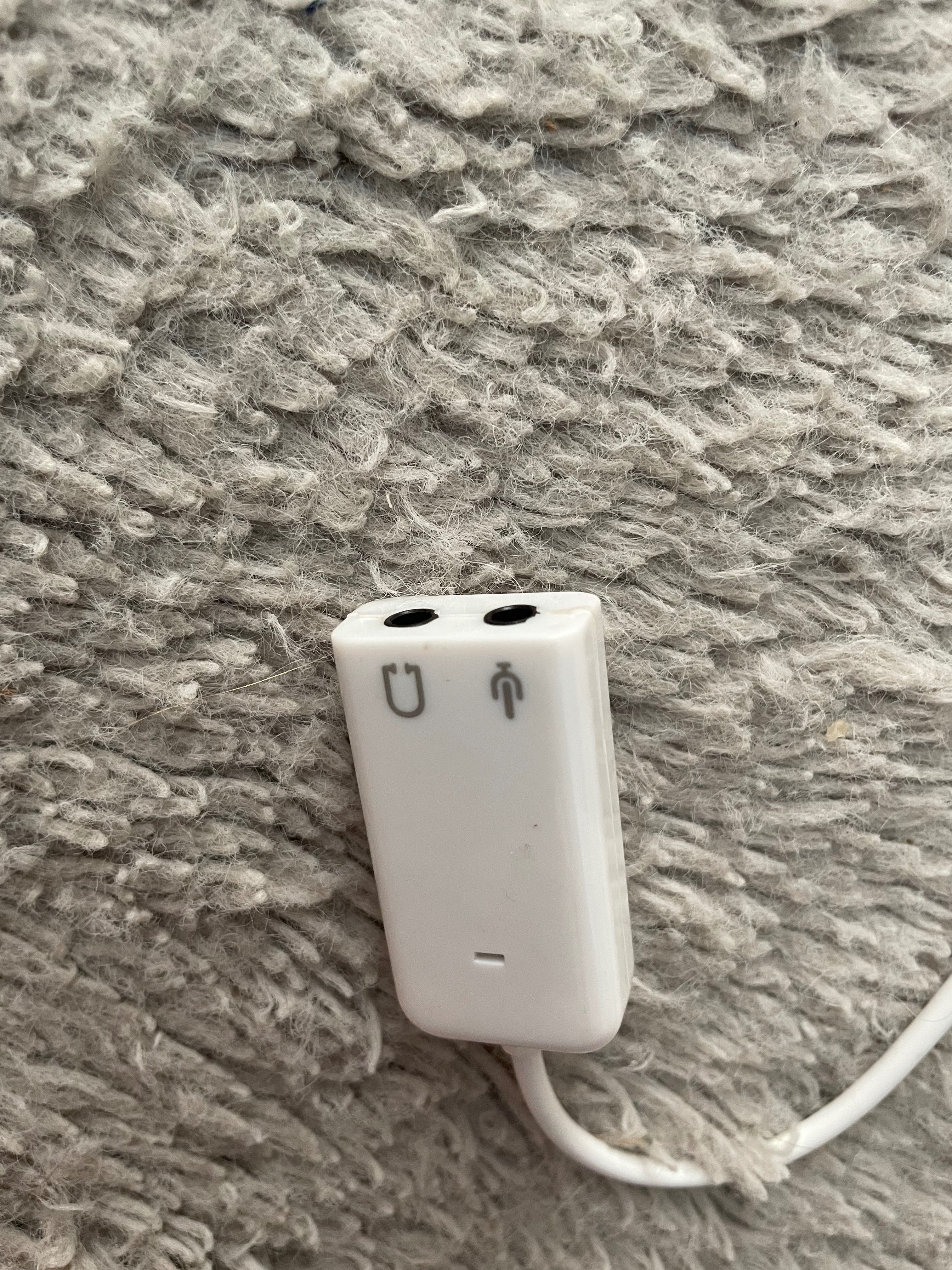 Biały Audio adapter USB-A