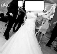 suknia ślubna biała rozm 38/40 + hiszpański welon i MUSZNIK GRATIS