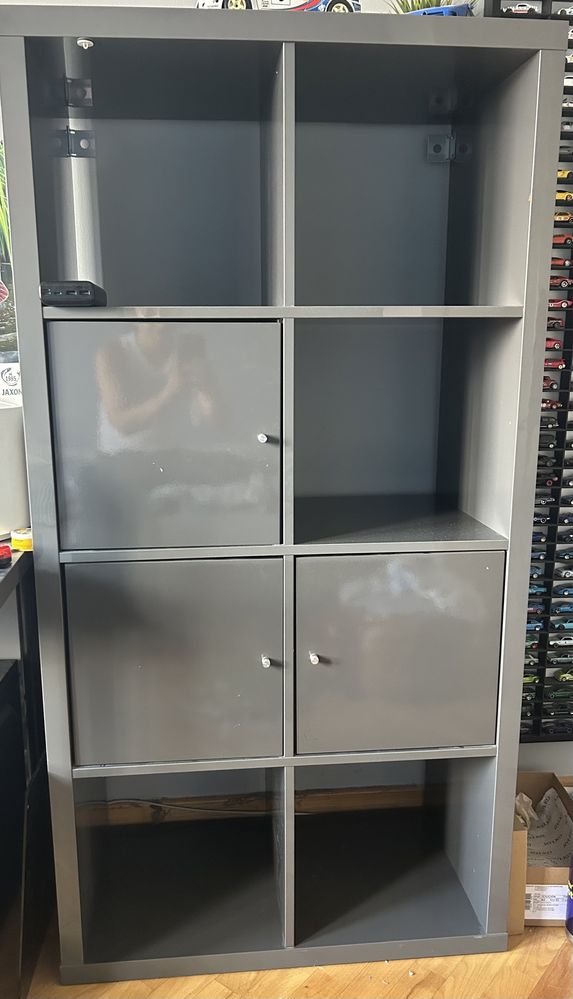Ikea regal kallax szary połysk pilne