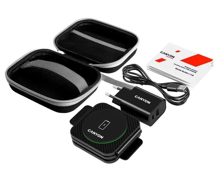 CANYON Ładowarka indukcyjna WS-305 15W 3 w 1 Czarna
