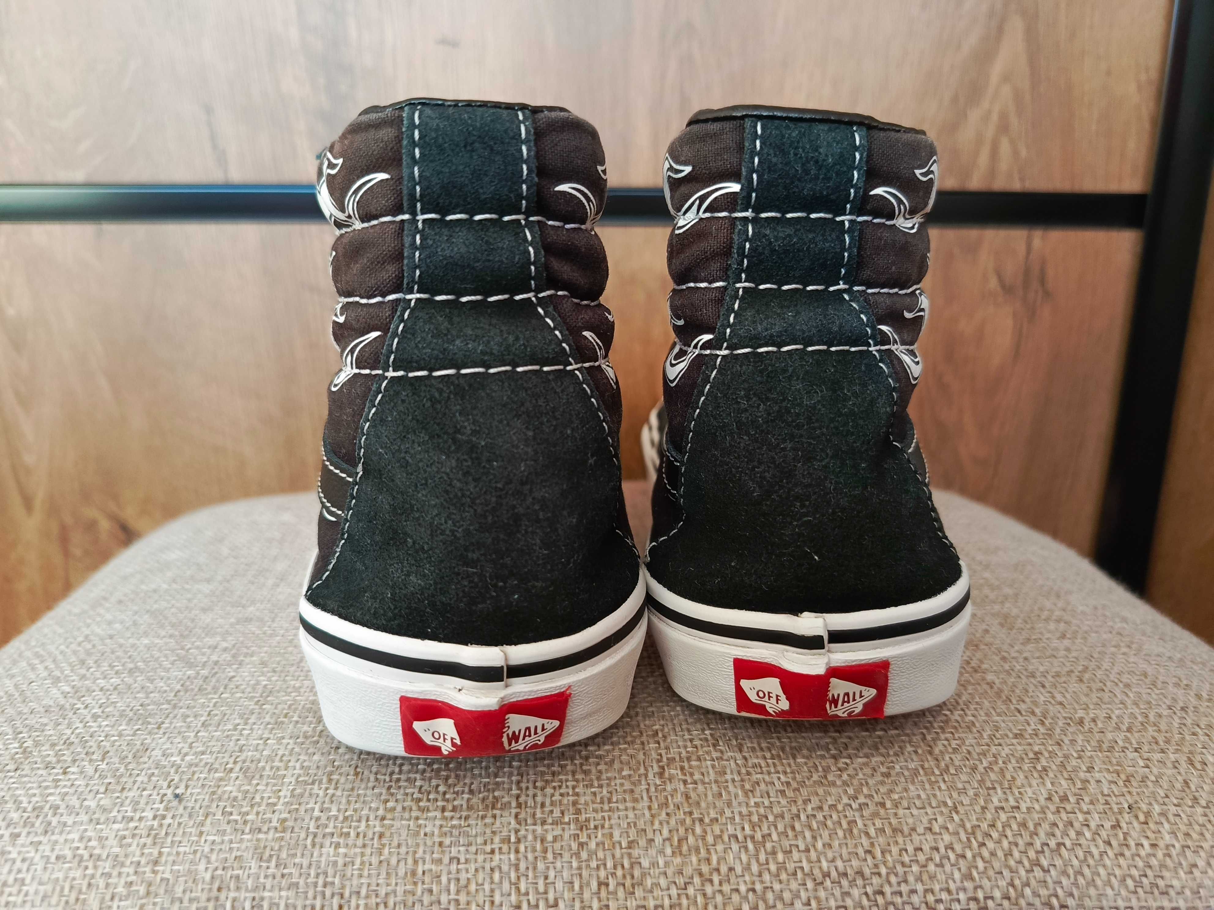 Trampki wysokie VANS 38 SK8-HI trampki chłopięce / dziewczęce skórzane