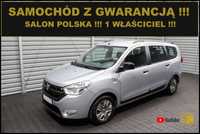 Dacia Lodgy 7 OSÓB + Salon POLSKA + 1 Właściciel + Serwis ASO + Klimatyzacja !!!