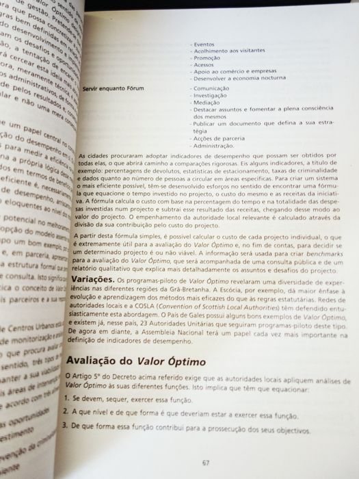 A gestão do centro urbano - tomo I