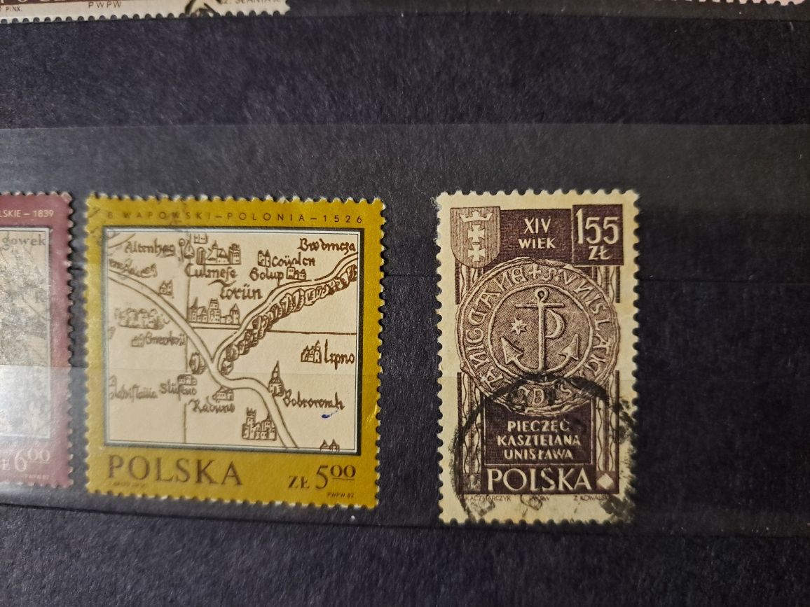 Znaczki pocztowe Polskie powstania, konstytucja, zbroje, Sobieski