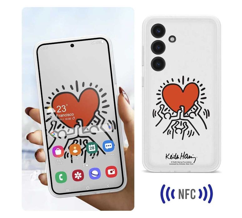 Оригинальный чехол Samsung S24 Plus Flipsuit (Heart + Smile) SM-S926