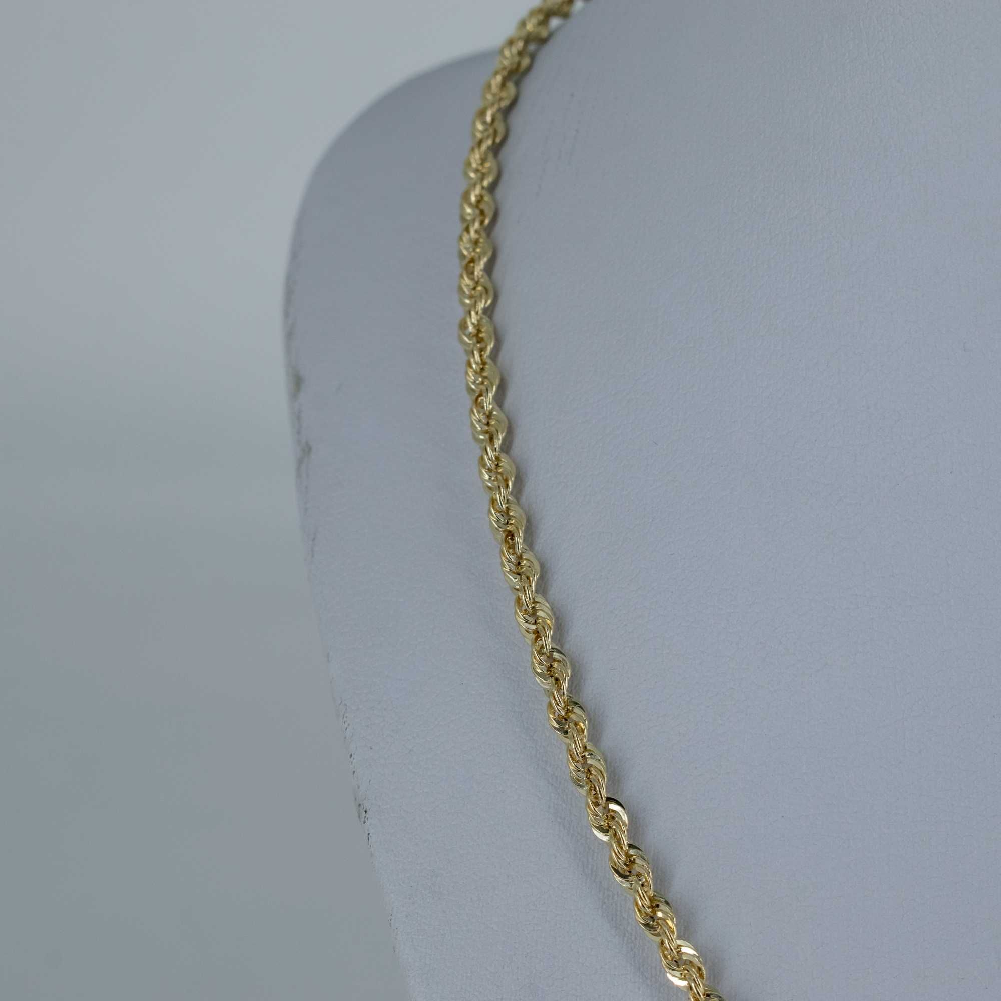 Złoty łańcuszek damski 585 4,18 gram 50cm Kordel Nowy