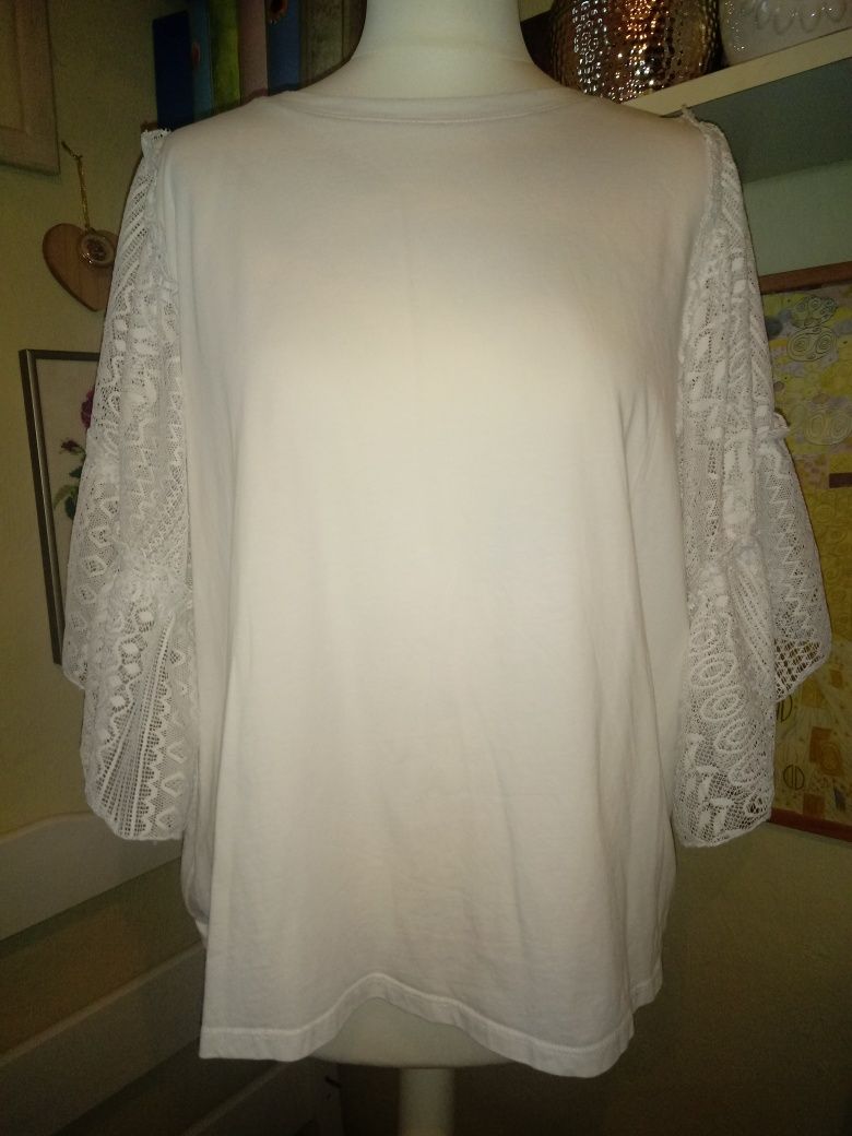 Biała bluzka w rozmiarze L; Primark