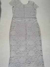 Sukienka damska koronkowa rozmiar 2xl kolor szary
