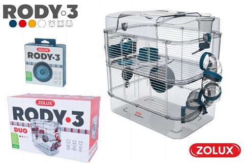 ZOLUX Klatka Dla GRYZONI Myszy Chomika RODY DUO