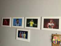 Obrazy, piłkarze, Messi, Ronaldo, Neymar, Lewy