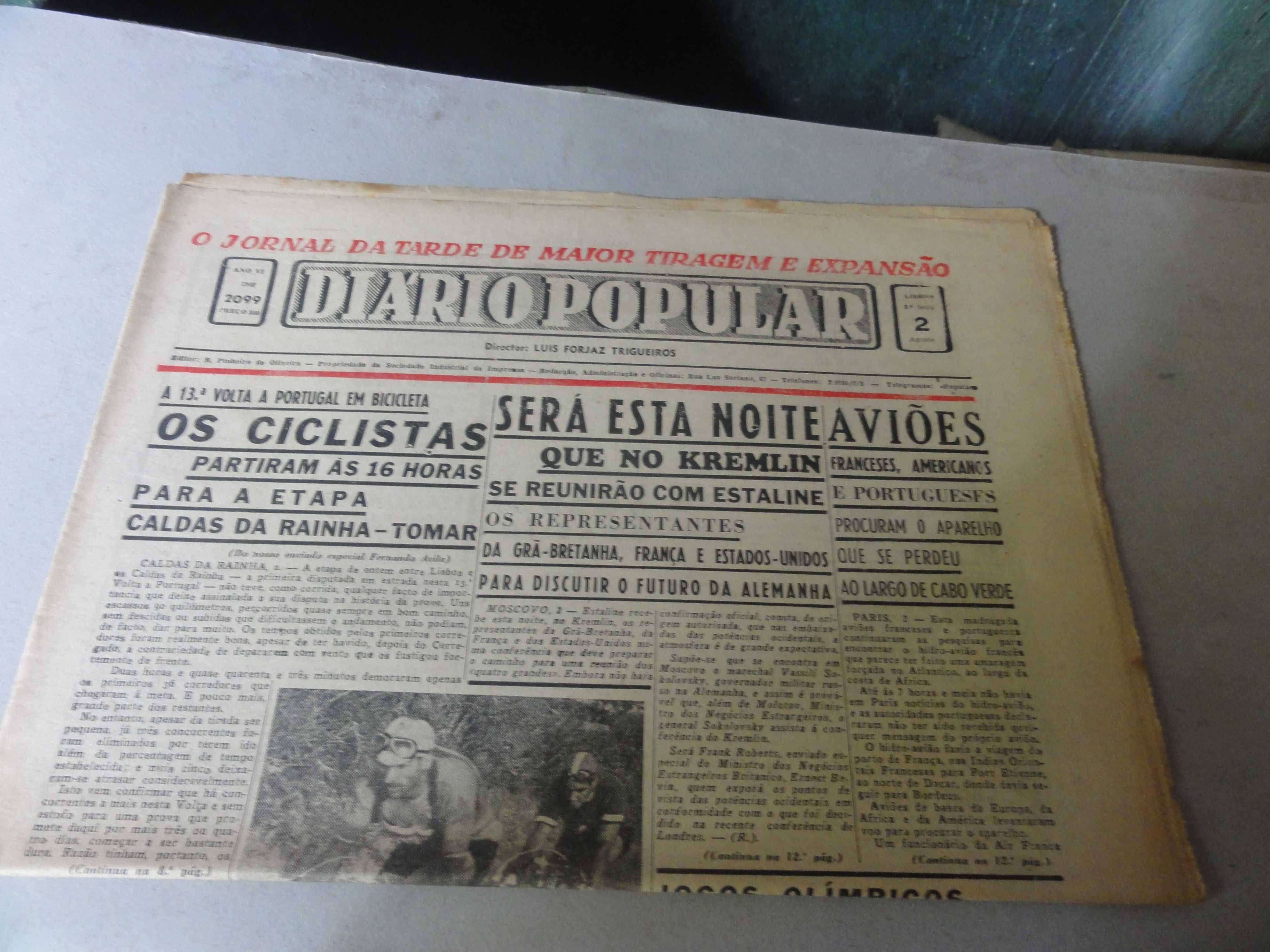 11 jornais Diario Lisboa e Popular:Anos 40 e 50: