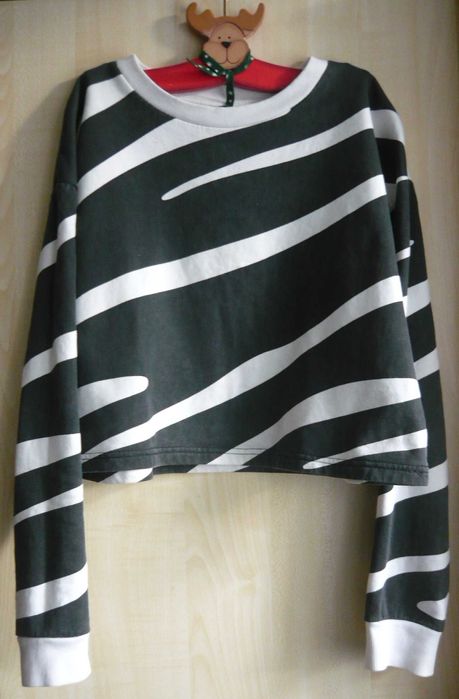 bluza bluzka dla dziewczynki 146 152 zebra paski